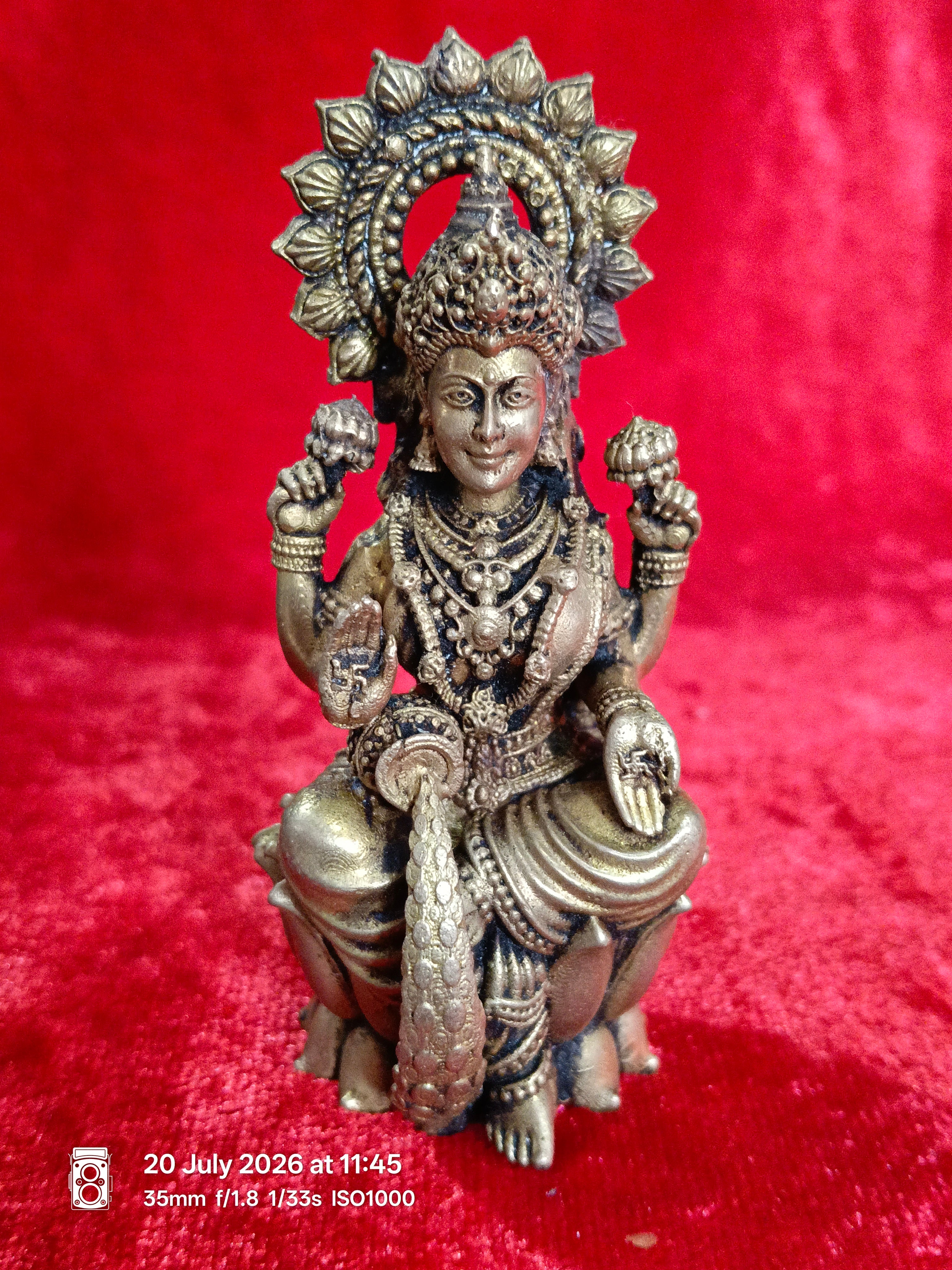 Pure Brass Laxmi Idol