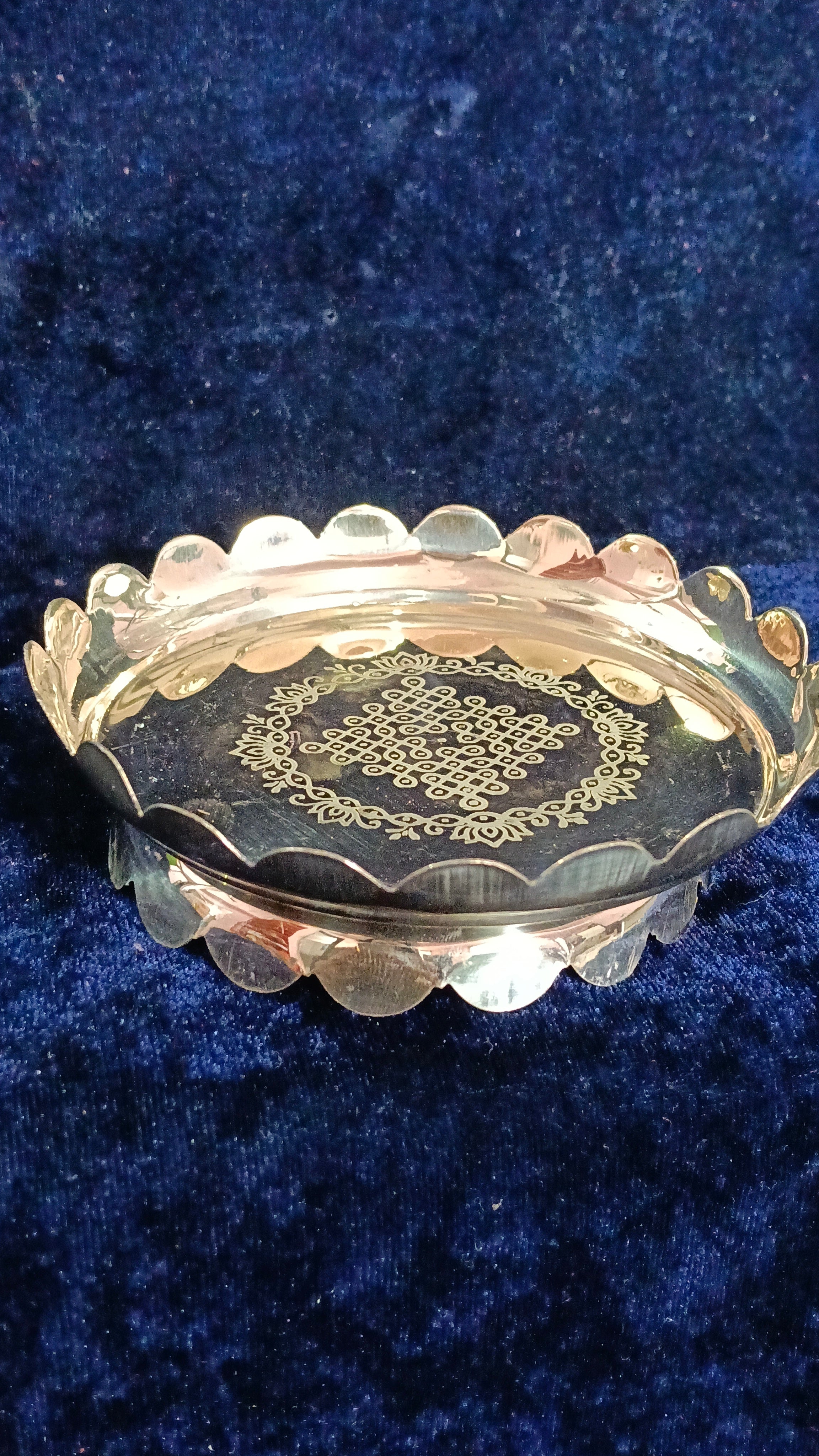 Pure Brass lotus stand kamal dish