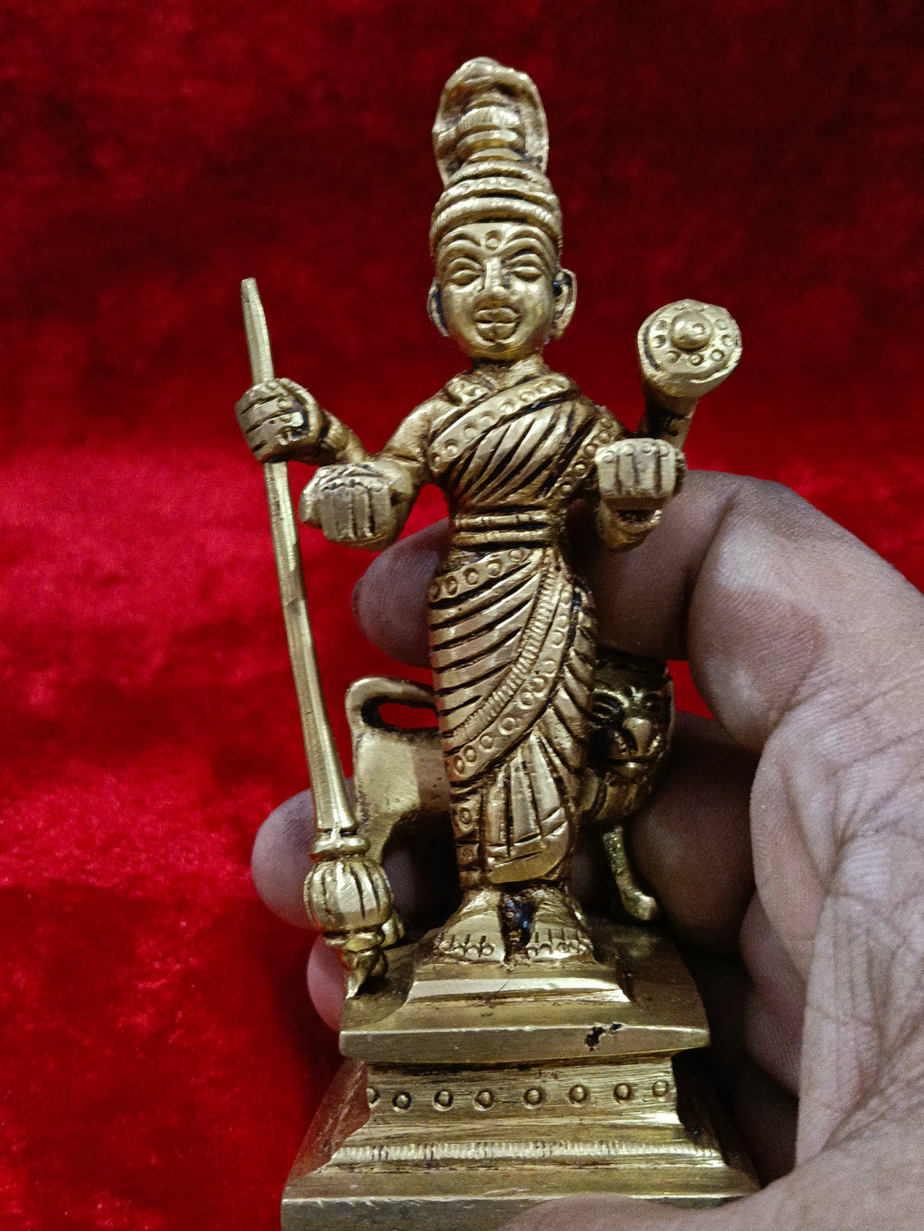 Pure Brass kolhapur mahalaxmi idol