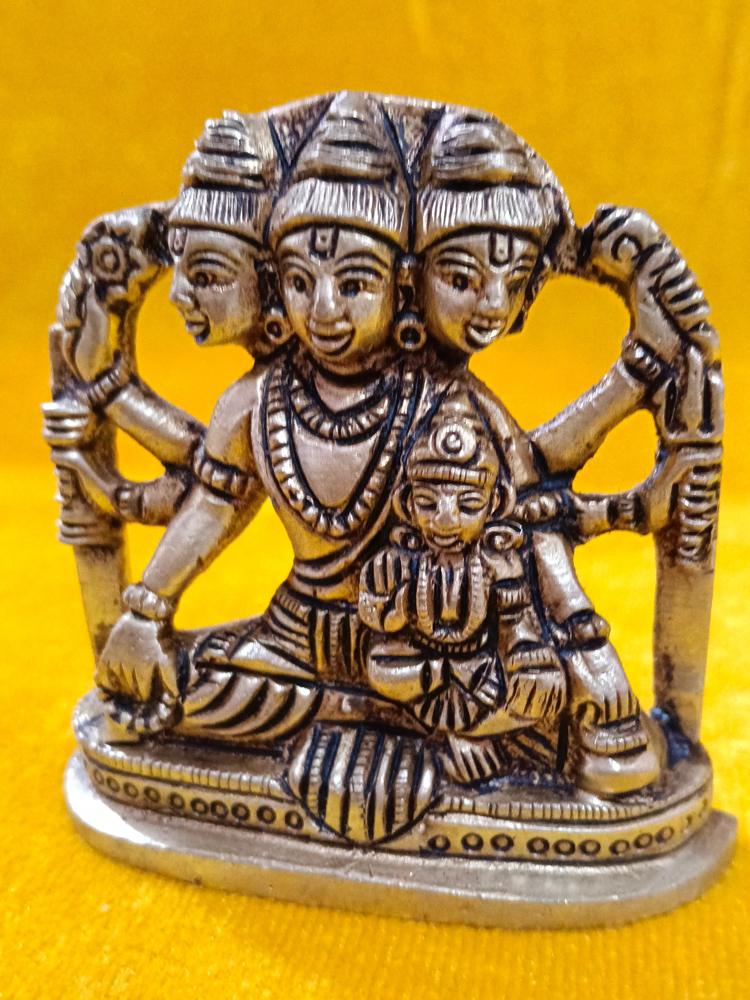 Dattatreya Anagha Lakshmi Idol in Antique Brass (3 inches)