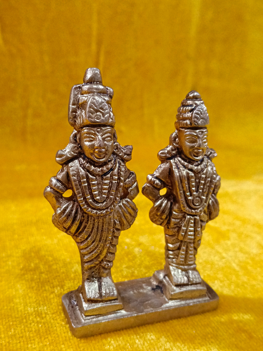 Pure Brass Vitthal Rukmini Idol Set (3inch)