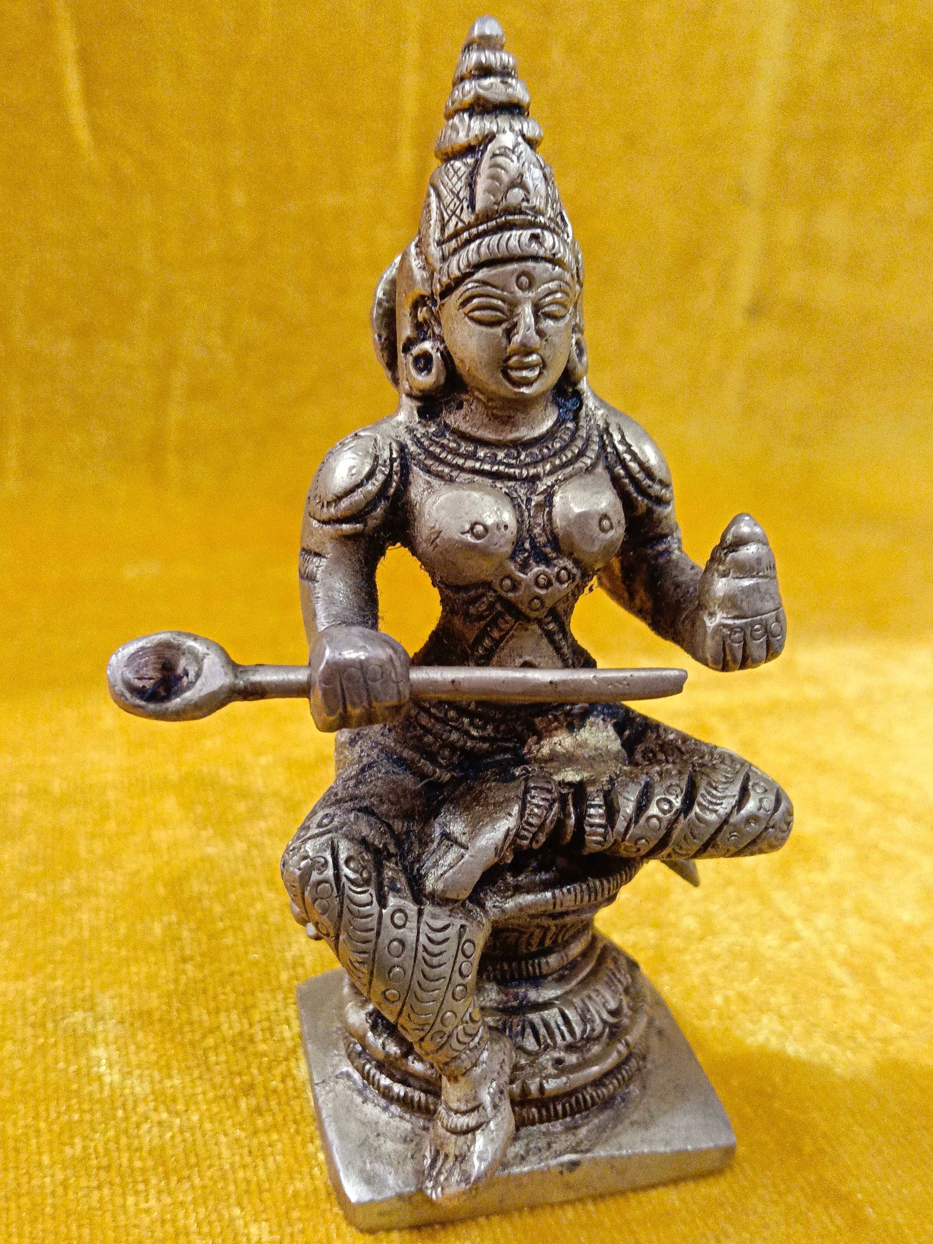 Pure Brass Annapurna Devi Idol (4 inch)